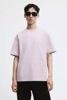 Свободная футболка H&M, розовый