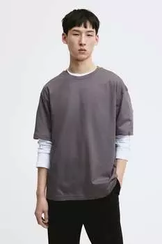 Свободная футболка H&M, серый