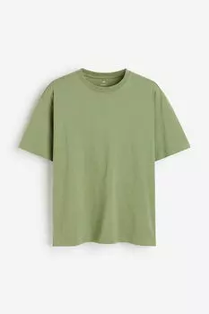 Свободная футболка H&M, зеленый