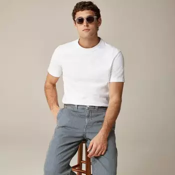 Свободная футболка из хлопка премиум-класса без карманов J.Crew, белый