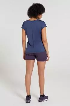 Свободная футболка Panna II с короткими рукавами и эластичной защитой от ультрафиолета Mountain Warehouse, синий