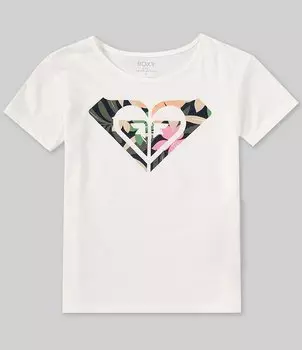 Свободная футболка Roxy Big Girls 7–16 с короткими рукавами для дня и ночи, белый