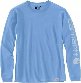 Свободная футболка с длинными рукавами и рисунком Carhartt, цвет Skystone