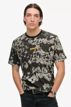 Свободная футболка с камуфляжным принтом, 100% хлопок Superdry, зеленый