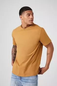 Свободная футболка с короткими рукавами Forever 21, коричневый