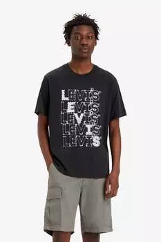 Свободная футболка с короткими рукавами Levi'S, серебряный