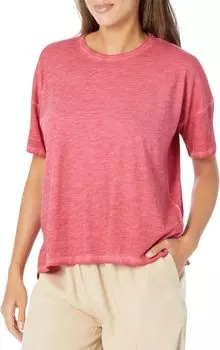 Свободная футболка с круглым вырезом Eileen Fisher, цвет Geranium