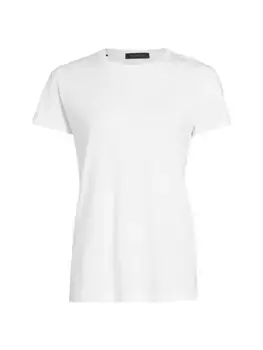 Свободная футболка с круглым вырезом Saks Fifth Avenue, цвет egret