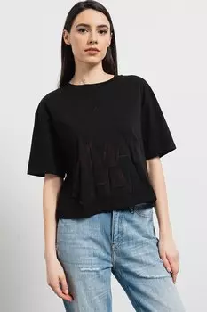Свободная футболка с логотипом Armani Exchange, черный