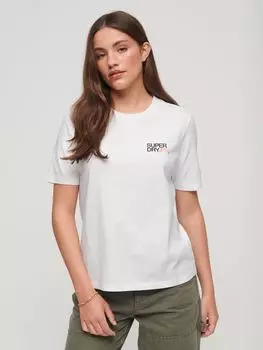 Свободная футболка с логотипом Sportswear Superdry, бриллиантовый белый