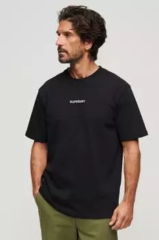 Свободная футболка с логотипом Superdry, черный