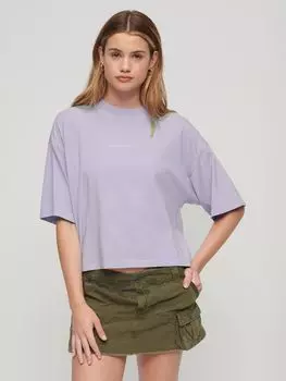 Свободная футболка с микро-логотипом Superdry, космический небесно-фиолетовый
