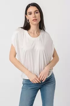 Свободная футболка с овальным вырезом United Colors Of Benetton, белый