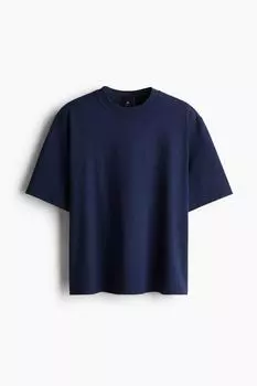 Свободная футболка с потертым эффектом H&M, синий