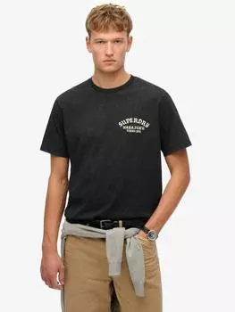 Свободная футболка с татуировкой neo trad Superdry, черный