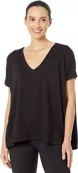 Свободная футболка с V-образным вырезом Hard Tail, черный