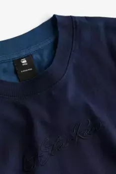 Свободная футболка spray autograph H&M, синий