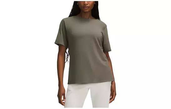 Свободная футболка стандартного кроя для женщин Lululemon, Bone White/Bone
