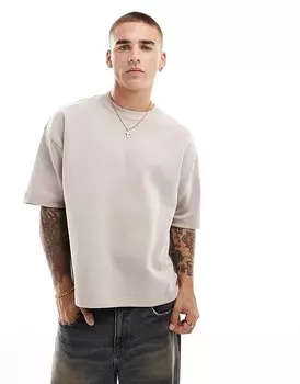 Свободная футболка свободного кроя ASOS DESIGN Premium из плотного трикотажа интерлок плотностью 300 г/м