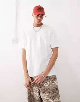 Свободная футболка свободного кроя Reclaimed Vintage белого цвета - БЕЛЫЙ