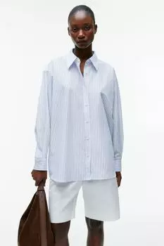 Свободная хлопковая блузка Arket, белый