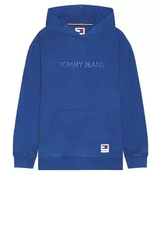 Свободная классическая толстовка с капюшоном Tommy Jeans, синий