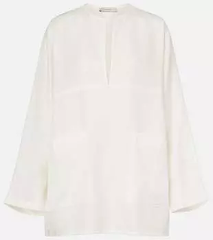 Свободная льняная блуза Asceno, Lemon