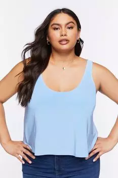 Свободная майка больших размеров Forever 21, синий