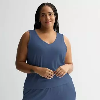 Свободная майка для сна с ажурной вязкой Sonoma Goods For Life, цвет pledge blue