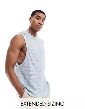 Свободная майка из синей ткани ASOS DESIGN