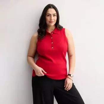 Свободная майка-топ с воротником johnny Nine West, цвет heartless