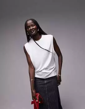 Свободная майка Topshop белого цвета