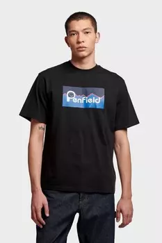 Свободная оригинальная мужская футболка с большим логотипом Penfield, черный
