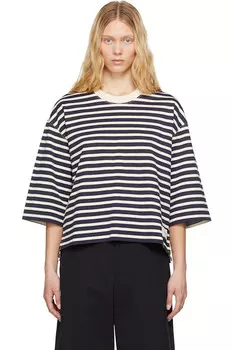 Свободная полосатая футболка Ami Paris, мультиколор