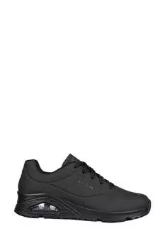 Свободная посадка для работы: нескользящие женские кроссовки Uno Skechers, черный