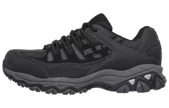Свободная посадка походные ботинки мужские низкие черные Skechers