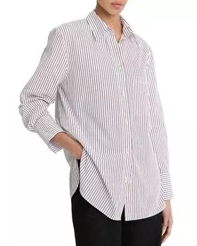 Свободная прямая рубашка Vince, белый