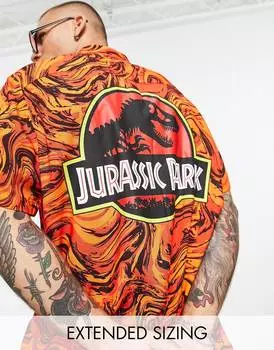 Свободная рубашка ASOS DESIGN с принтом \"Парк Юрского периода\" на спине