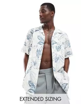 Свободная рубашка ASOS DESIGN с винтажным тропическим цветочным принтом
