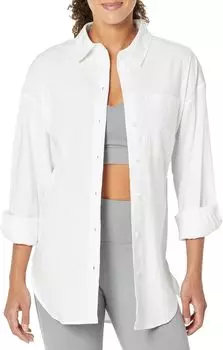 Свободная рубашка из эластичного льна Sweaty Betty, белый