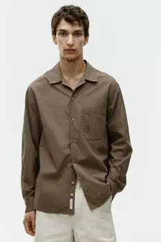 Свободная рубашка из поплина Arket, коричневый