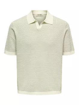 Свободная рубашка поло Kian 22033457 Only & Sons, бежевый