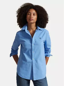 Свободная рубашка Polo Ralph Lauren, синий