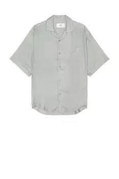 Свободная рубашка с короткими рукавами Ami, цвет Clay Blue