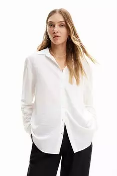 Свободная рубашка с рельефом Desigual, белый