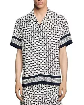 Свободная рубашка Sandro, черный