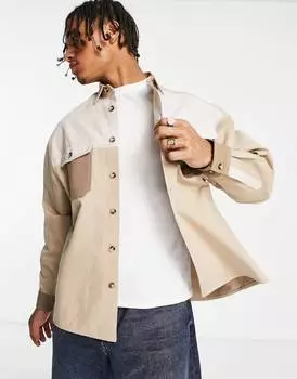 Свободная рубашка свободного кроя нейтрального кроя и шитья ASOS DESIGN