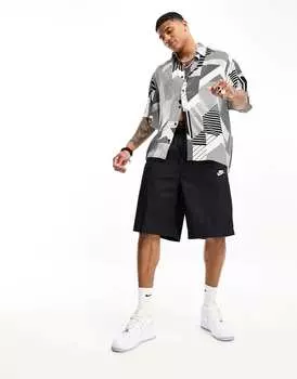 Свободная рубашка свободного кроя с геопринтом ASOS DESIGN