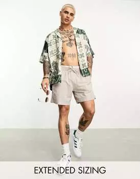 Свободная рубашка свободного кроя с зеленой банданой с принтом пейсли ASOS DESIGN