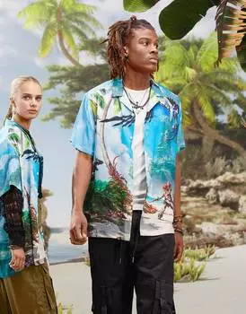Свободная рубашка унисекс с принтом Horizon ASOS DESIGN